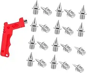 [harayaa] 20Pcs Track Shoe Spikes, Track Spikes Short Distance Running Spikes, with Wrench, for Short Distance Running