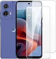 2 Pack Tempered Glass Screen Protector Set Compatible with Motorola Moto G85 5G, HD Clear, Anti-Scratch, Bubble-Free, Easy Installation