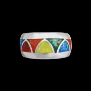 Rainbow Ring, Opal Ring, LGBTQ Ring, Pride Ring, Navajo Ring, Native American...