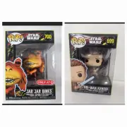Obi Wan Kenobi 699 & Jar Jar Binks 700 Funko Pop set NIB