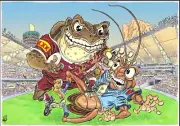 NRL RUGBY STATE OF ORIGIN NSW QLD TEAM POSTER,CHAMPIONS,COWBOYS,BLUES MAROONS 2