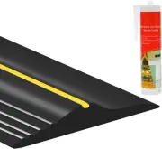 12Ft Universal Garage Door Bottom Threshold Seal Strip with 10Oz Building Sealan