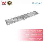 Decaura 900mm Tile insert Linear Shower Grate Floor Waste Drain Stainless Steel