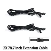 2x LED Light Extension Cable For Car Under Glow Body Accent Neon Strip 200cm