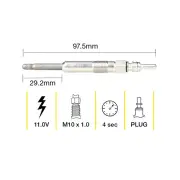 Tridon Glow Plug for Skoda Roomster 5J7 1.9L 4cyl 77kW BLS BSW 2008-2010