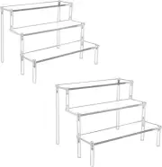 Acrylic Display Stand,Three-Tier Transparent Acrylic Mannequin Display