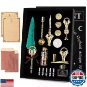 NC Feather Pen Ink Set, Quill Pen and Ink Set, Calligraphy Pen Set, Ink and Q