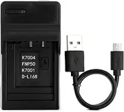Norifon USB Charger for Pentax Optio A36, S10, S12, VS20, Q, Q10, Q7 and More - 4.2V, 0.6A, Black