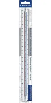 Staedtler Triangular Scale Engineers Ruler, 12 Inch, 98718-34BK