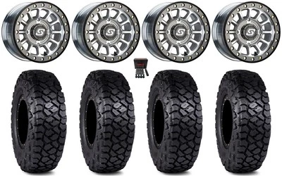 Sedona Sano Bdlk 15x7 Wheels Ct 35" Intersect Tires Kawasaki Mule Pro FXT KRX /
