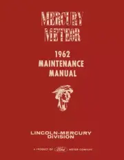 1962 Mercury Meteor Shop Service Repair Manual Engine Drivetrain Electrical Book