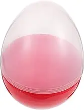 LALADEFIEE Decorative Easter Egg Ornaments Realistic Plastic Egg Shaped Box for Holiday Decoration Packaging Party Favors and Home Decor Red Transparent Opening Design