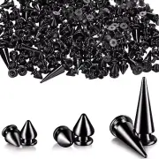 170 Pieces Multiple Sizes Cone Spikes Screwback Studs Rivets Large Medium