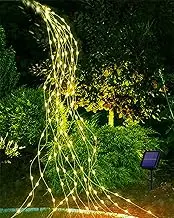 Joysing Solar Fairy Lights Outdoor 1 m 100 LED Fairy Lights, 8 Modes Waterfall Light Bundle Waterproof String Christmas Lighting for Watering Can Plants Patio Balcony Garden Decoration