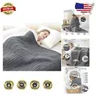Warm and Soft Sherpa Electric Throw Blanket - Portable with Machine Wash Feature