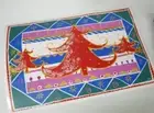 Chrismas Vintage Vinyl Placemats - Set of 10 - Trim a Home Kmart "Dream Tree