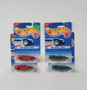 4) Hot Wheels 1995 Camaro Convertible Model Sries Red & Green Wheels Varation