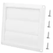 DPD Outdoor Dryer Vent Cover Cap 4'' Louvered Cover White Exterior Wall Vent ...