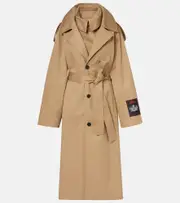 [Jean Paul Gaultier] Jean Paul Gaultier Deconstructed cotton twill trench coat AU 6 beige