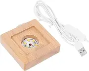 ULDIGI LED Wooden Lighted Display Base for Crystal Balls Pedestal Stand with Gentle Glow for Living Room and Bedroom Decor