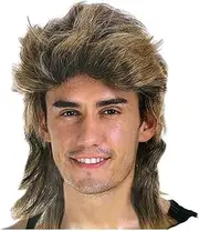 Boutique Retailer Costume Party Dress Up 70s 80s Aussie Bogan Rock Mullet Hair Wig , Golden Blonde