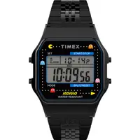 在飛比找PChome24h購物優惠-【TIMEX】天美時 Pac-Man 小精靈電子錶 (黑 T
