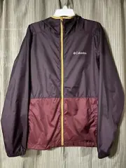 NEW Columbia Center Ridge Windbreaker Men's Small S Burgundy Jacket Backpacking