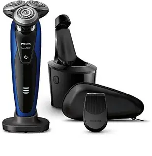 PHILIPS【日本代購】飛利浦 電動刮鬍刀 9000系列 迴轉式 智能清潔S9186A/26