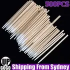 500PCS Sharp Pointed Cotton Swabs Applicator Tips Wooden Sticks Makeup Tools AU