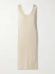 [The Row] The Row - Garfield Silk Midi Dress - Ecru - x large x large Ecru