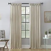 [Archaeo] Washed Cotton Twist Tab Curtain, 52" x 63", Oatmeal