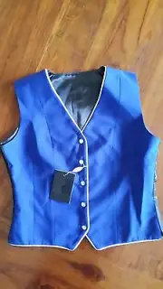 Peter Williams Ladies Show Vest Royal Blue wool sz 10 BNWT k20