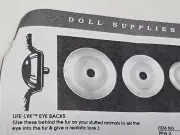 20 pcs Zims VTG LIFE-LYK Eye Backs Soft Washers Plastic Safety Eyes Craft Dolls