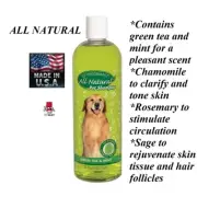 Top Performance ALL NATURAL Green Tea,Chamomile&Mint,Essential Oils Pet SHAMPOO
