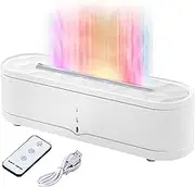 Desk Humidifier - 260ml Portable Humidifier with 7 Color Light | Flame Aromatherapy Diffuser with Remote Control for Dorm Nightstand Bedside Travel