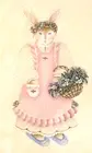 Needlepoint Canvas Hand Painted Olivia Rabbit Janice Gaynor RARE 26x20" OOP!!