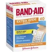 Band-Aid Extra Wide Plastic Strips 40 pack