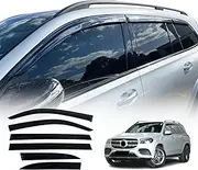 OAD4X4 Weathershields Compatible with Mercedes-Benz GLS Class X167 2019-Onwards, Weather Shields Window Visors Wind Deflectors Sun Rain Guard 6PCS Set