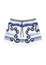 Dolce & Gabbana Kids Printed Shell Swim Shorts (8-13 Years) - Blue - 12YR (12 Years) 12YR (12 years)