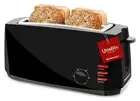 ECT4829B Long Slot 4 Slice Toaster, 6 Toast Settings Toaster Defrost, Reheat,...