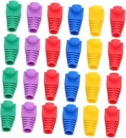 FELTECHELECTR 100pcs Cable Protection Case Connector Caps Network Cable Protectors Plastic Boot Replacement Caps Cable Guards Cable Connector Shields Cable Shields