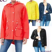 SHOWERPROOF COAT Festival Rain Mac Ladies coat Womens Jacket PLUS SIZES 18-24 F