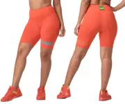 Zumba EST. 01 High Waisted Biker Shorts - CHA-CHA Cherry (orange) ~ XS S M L XL