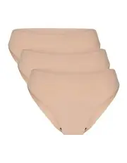 [Modibodi] Seamfree Period Hi-Leg Cheeky 3 Pack Moderate-Heavy Beige