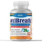 oxiBreath Bad Breath Freshener, Dental Oral Care 60 Pills Gut Health, Halitosis