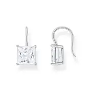 Buy Earrings with square stone pendant in white silver by Thomas Sabo online - THOMAS SABO Australia
