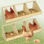 Nalwort Chicken Nesting Boxes, 6 Compartment Wooden Chicken Laying Boxes, Nes...