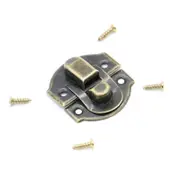 10 Piece Antique Lock for Wooden Jewelry Box 21x20mm Decorative Padlock with Metal Hasps and Screw