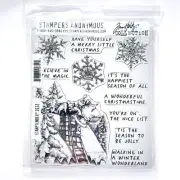Tim Holtz Stampers Anonymous 2022 Stamptember Stamp set with Stencil