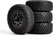 12mm Hex Wheels Tires with Inserts (4) 1/10 Rock Crawler 1:10 Short Course Buggy Truck Off Road 2.2 Rim for Traxxas hpi kyosho arrma hsp losi Tenacity Vkar teamc kingtair FMS LC70 LRP Redcar Tamiya